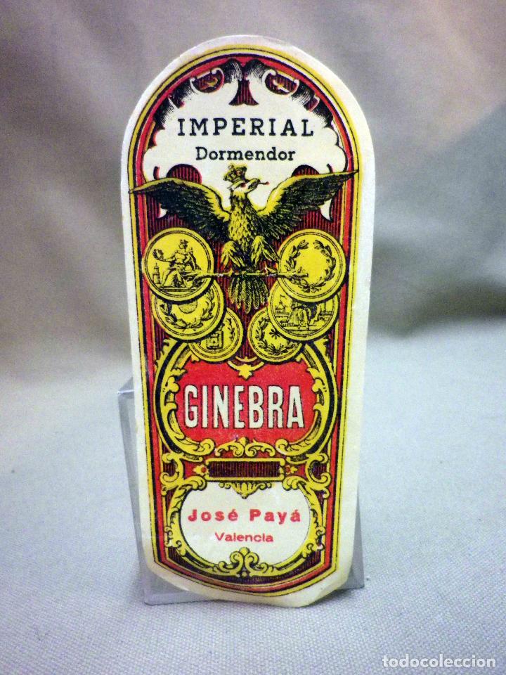 Etiquetas antiguas: ETIQUETA DE GINEGRA, IMPERIAL DORMENDOR, JOSE PAYA