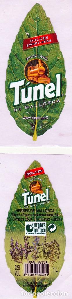 Etichette antiche: 3 ETIQUETAS LICOR DE HIERBAS DULCES .TIPICO MALLORQUIN,TUNEL-