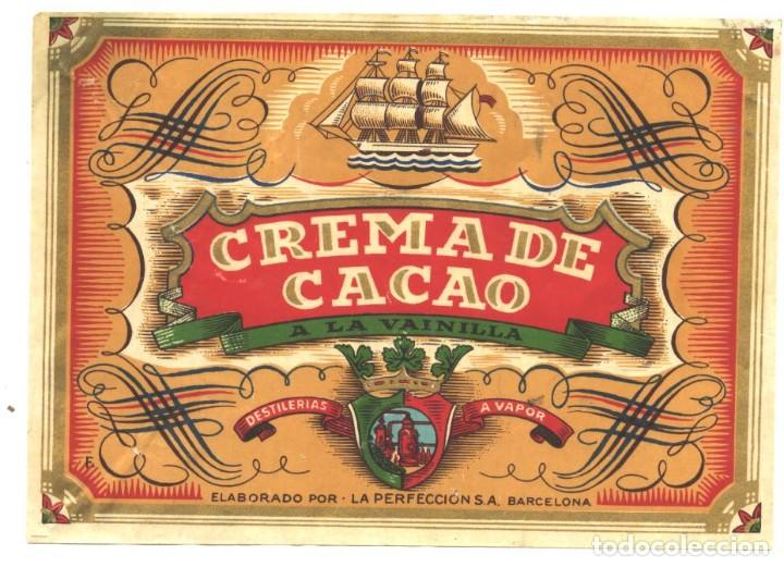 Etiquetas antiguas: CREMA DE CACAO - LA PERFECCI&Oacute;N, S,A, - Foto 1