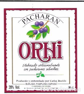 Old Labels: ETIQUETA DE PACHARAN. ORHI. BURLADA. PAMPLONA.