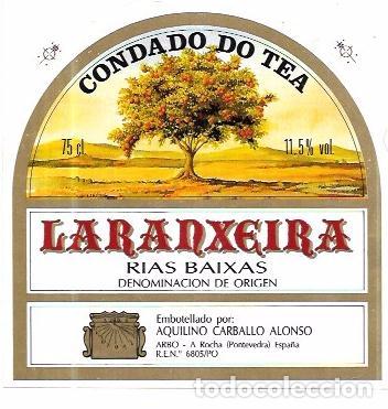 Old Labels: ETIQUETA DE LARANXEIRA. CONDADO DO TEA. RIAS BAIXAS.