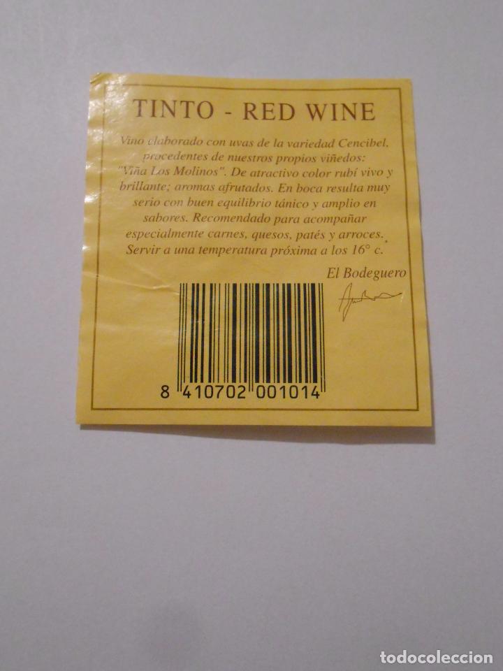 Etiquetas antiguas: CONTRA ETIQUETA CONTRAETIQUETA. VI&Ntilde;A LOS MOLINOS. TDKP8