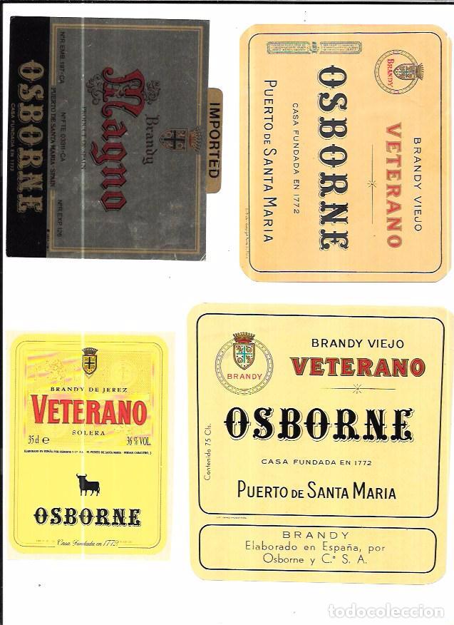 Etiquetas antiguas: LOTE DE 20 ETIQUETAS DE OSBORNE VARIADAS. - Foto 4