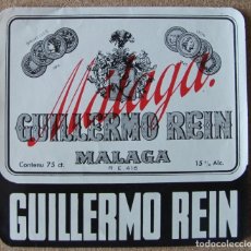 Etiquetas antiguas: ETIQUETA DE VINO GUILLERMO REIM MALAGA. Lote 63288692