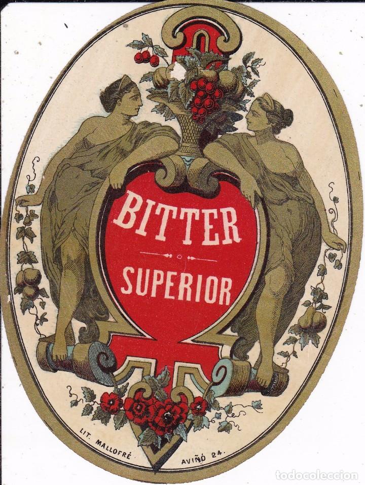 Etiquetas antiguas: Bitter superiro lit. Mallafr&eacute; principios siglo XX