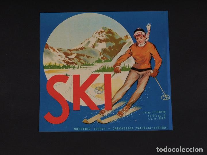 Etiquetas antiguas: ANTIGUA ETIQUETA NARANJERA SIS SINAS OM TE SKI