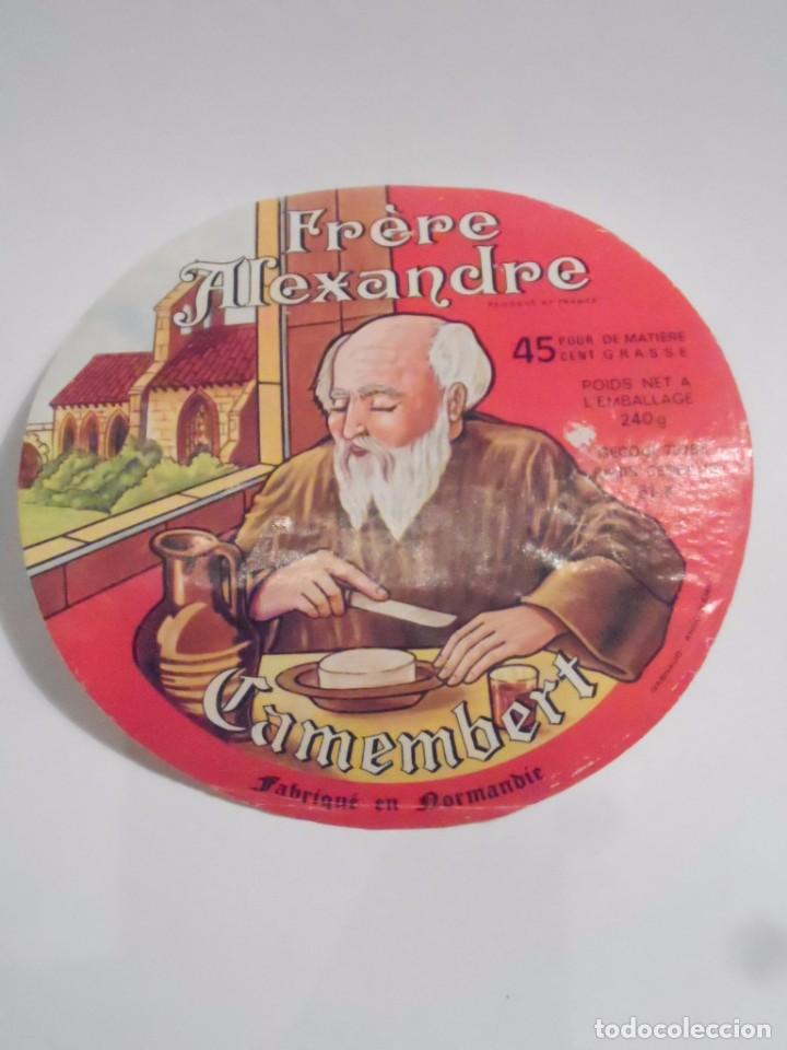 Etiquetas antiguas: queso etiqueta frere alexandre camenbert normandie