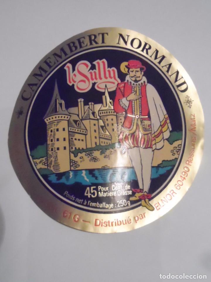 Etiquetas antiguas: queso etiqueta camenbert le sully