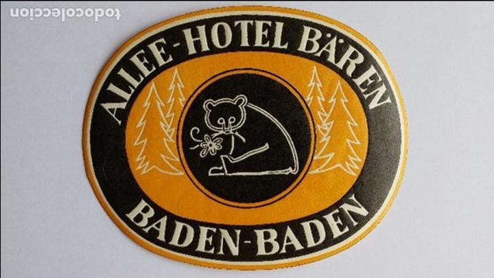 Etiquetas antiguas: Etiqueta de hotel baren ,baden-baden ,alemania