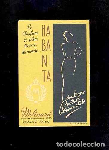 Etiquetas antiguas: Tarjeta de perfume: HABANITA, Molinard
