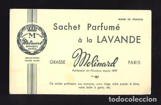 Etiquetas antiguas: Tarjeta de perfume: SACHET PARFUME A LA LAVANDE, Molinard