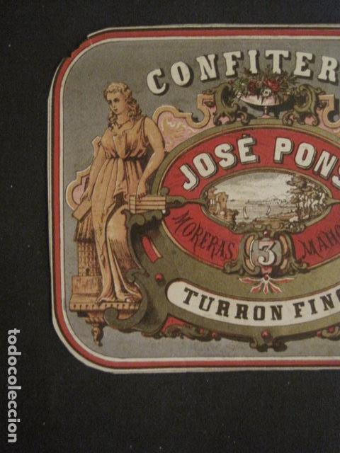 Etiquetas antiguas: CONFITERIA JOSE PONS - TURRON FINO -VER FOTOS - (V-9635) - Foto 5 - 79331949