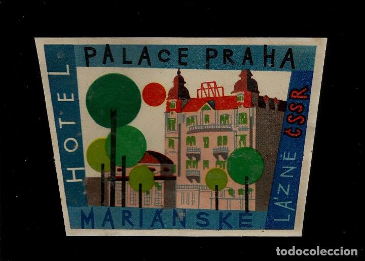 Etiquetas antiguas: ETIQUETA HOTEL- HOTEL PALACE PRAHA - MARIANSKE LAZNE - CHECOSLOVAQUIA