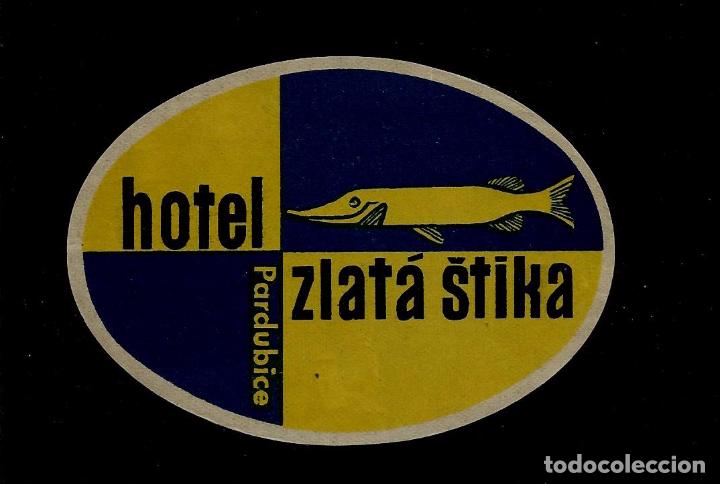 Etiquetas antiguas: ETIQUETA HOTEL - HOTEL ZLATA STIKA - PARDUBICE - CHECOSLOVAQUIA