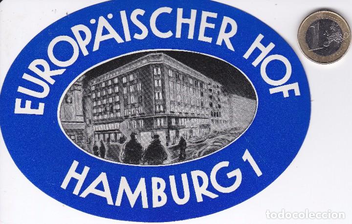 Etiquetas antiguas: ETIQUETA DEL HOTEL EUROPAISCHER HOF DE HAMBURG EN ALEMANIA (GERMANY)