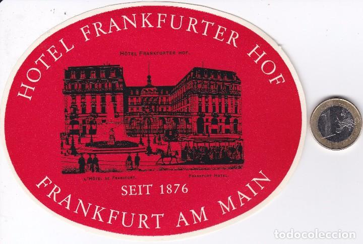 Etiquetas antiguas: ETIQUETA DEL HOTEL FRANKFURTER HOF EN ALEMANIA (GERMANY)