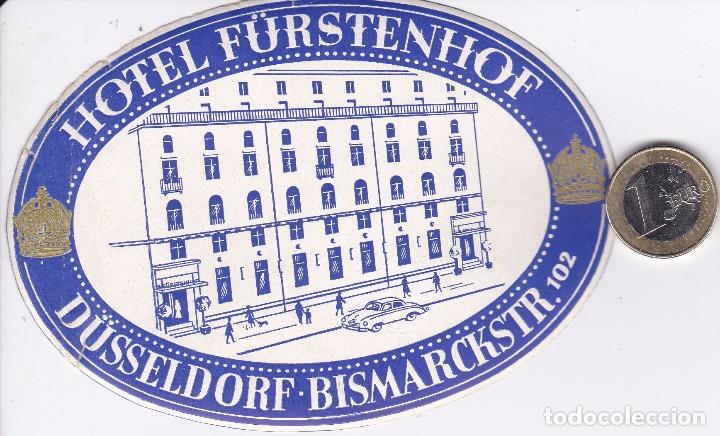 Etiquetas antiguas: ETIQUETA DEL HOTEL FURSTENHOF DE DUSSELDORF EN ALEMANIA (GERMANY)