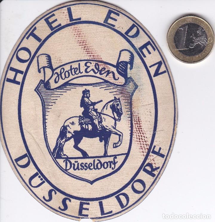 Etiquetas antiguas: ETIQUETA DEL HOTEL EDEN DE DUSSELDORF EN ALEMANIA (GERMANY)