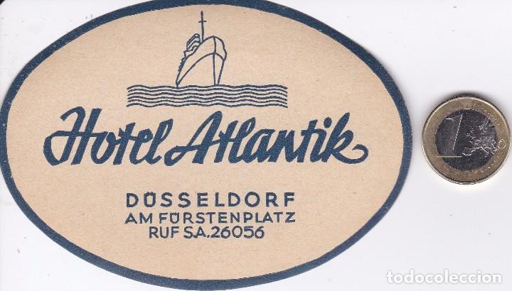 Etiquetas antiguas: ETIQUETA DEL HOTEL ATLANTIK DE DUSSELDORF EN ALEMANIA (GERMANY)