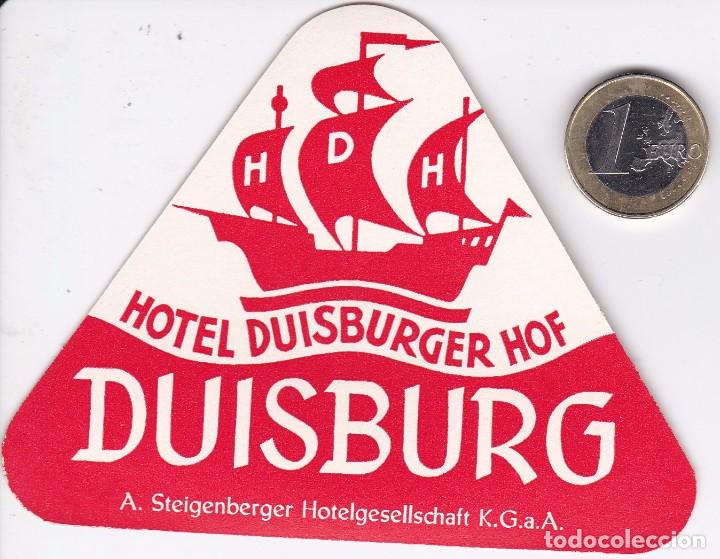 Etiquetas antiguas: ETIQUETA DEL HOTEL DUISBURGER HOF  EN ALEMANIA (GERMANY)