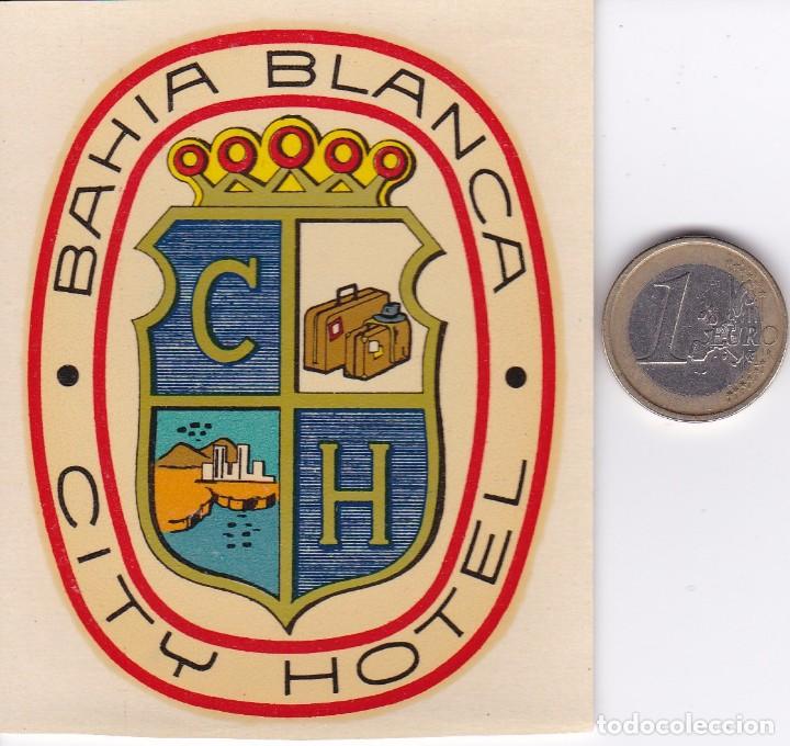 Etiquetas antiguas: ETIQUETA DEL HOTEL CITY DE BAHIA BLANCA EN ARGENTINA