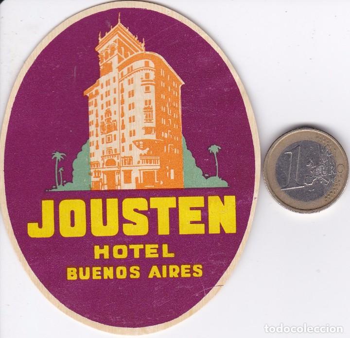 Etiquetas antiguas: ETIQUETA DEL HOTEL JOUSTEN DE BUENOS AIRES EN ARGENTINA