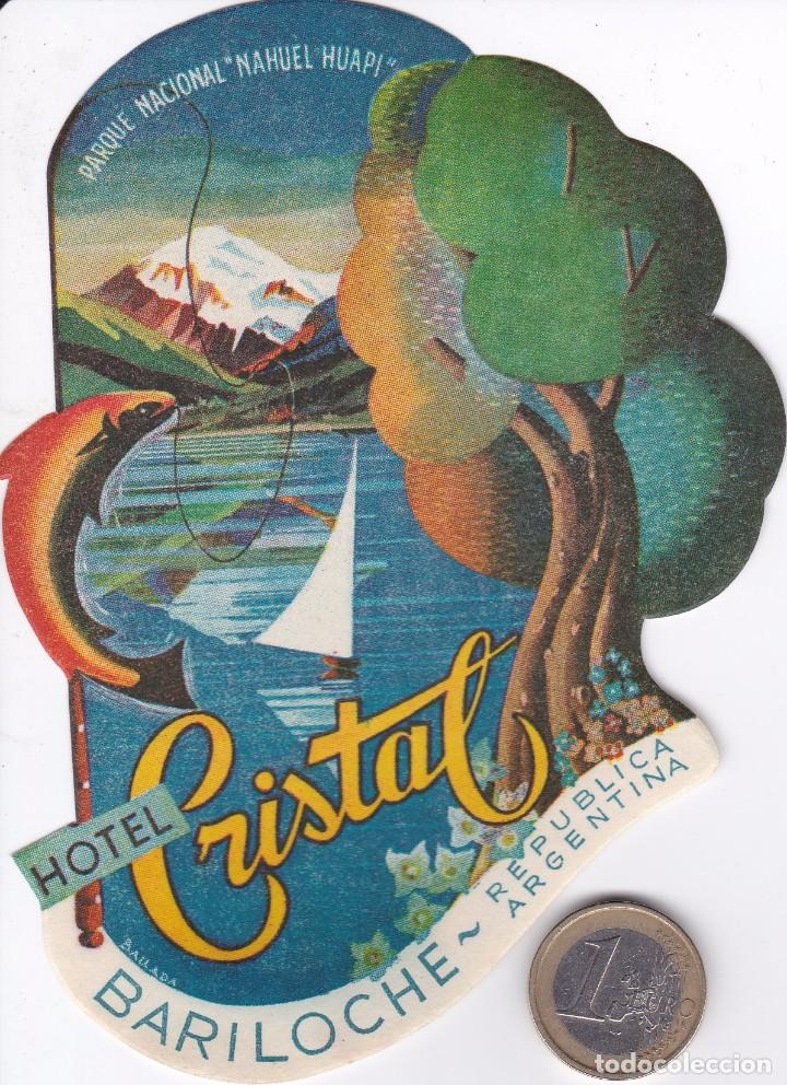 Etiquetas antiguas: ETIQUETA DEL HOTEL CRISTAL EN BARILOCHE (PARQUE NACIONAL NAHUEL HUAPI) EN ARGENTINA