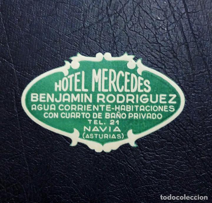 Etiquetas antiguas: ANTIGUA ETIQUETA - PEGATINA PARA MALETAS HOTEL MERCEDES - NAVIA (ASTURIAS)