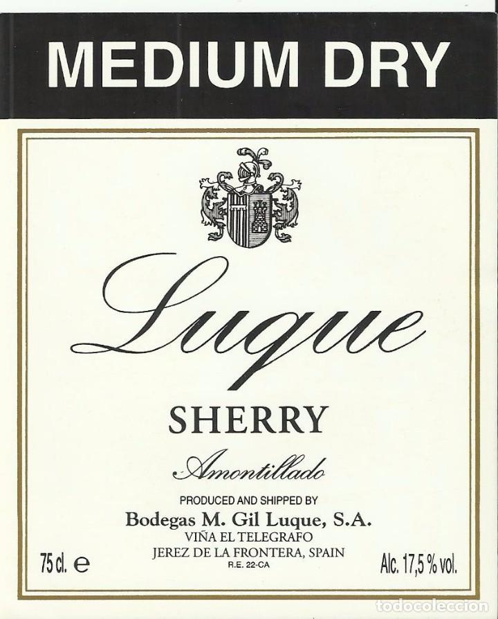 Etiquetas antiguas: Etiqueta vino Bodegas M. Gil Luque.Jerez.