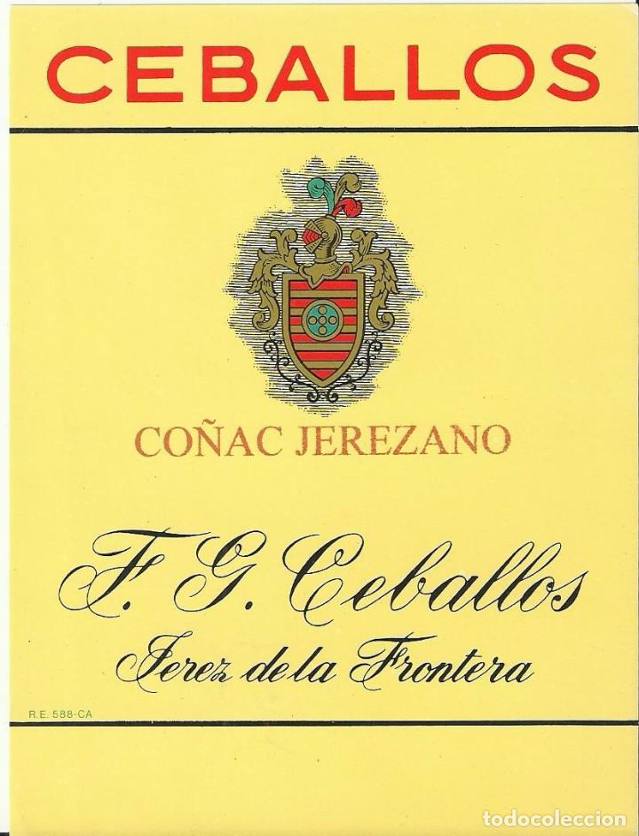 Etiquetas antiguas: Etiqueta vino F.G.Ceballos.Jerez.