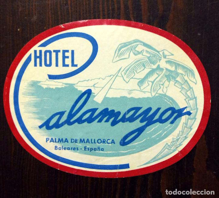 Etiquetas antiguas: ANTIGUA ETIQUETA - PEGATINA PARA MALETAS HOTEL ALAMAYOR - PALMA DE MALLORCA.