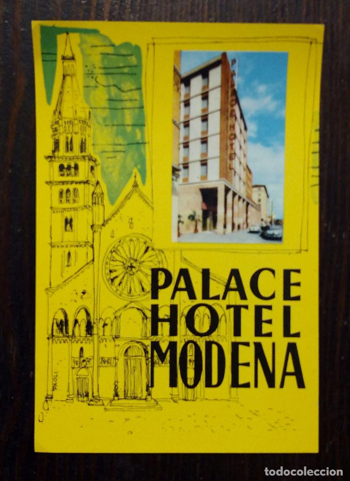 Etiquetas antiguas: ANTIGUA ETIQUETA - PEGATINA PARA MALETAS PALACE HOTEL - MODENA.