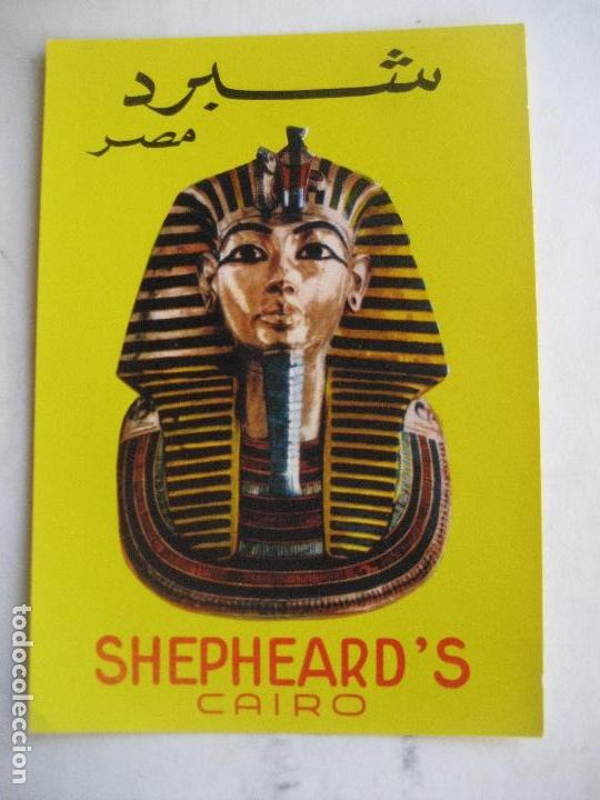 Etiquetas antiguas: Shepheards Hotel. Cairo. Egipto. 13 x 9 cms. - Foto 1