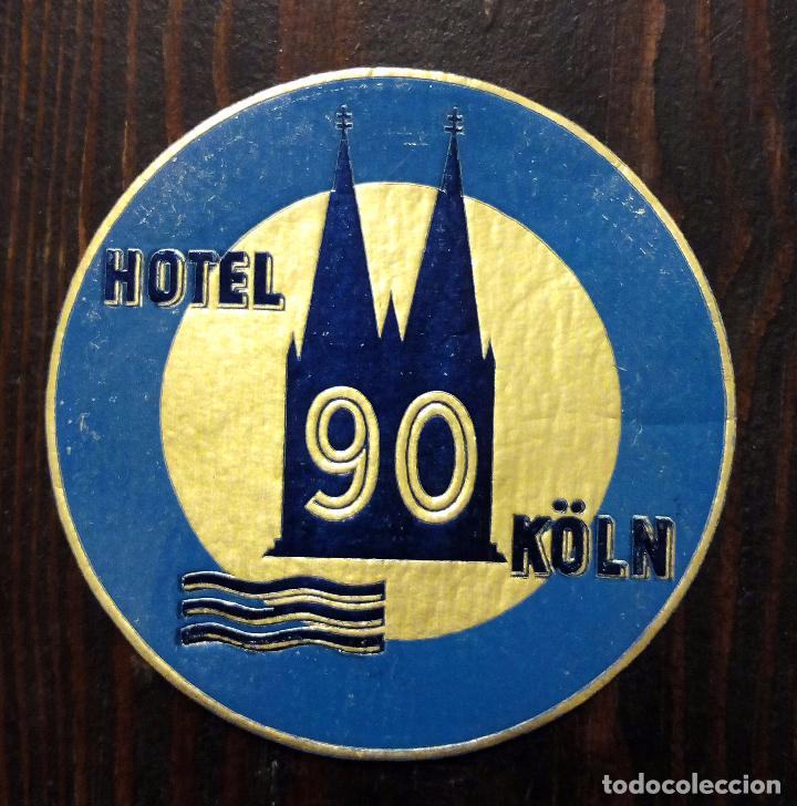 Etiquetas antiguas: ANTIGUA ETIQUETA - PEGATINA PARA MALETAS HOTEL 90 K&Ouml;LN.