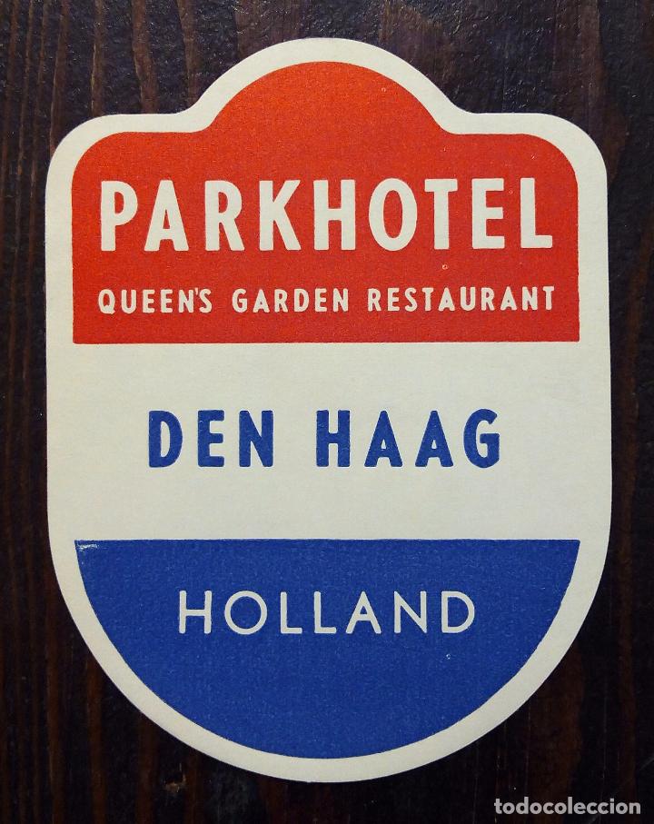 Etiquetas antiguas: ANTIGUA ETIQUETA - PEGATINA PARA MALETAS PARKHOTEL DEN HAAG - HOLLAND.