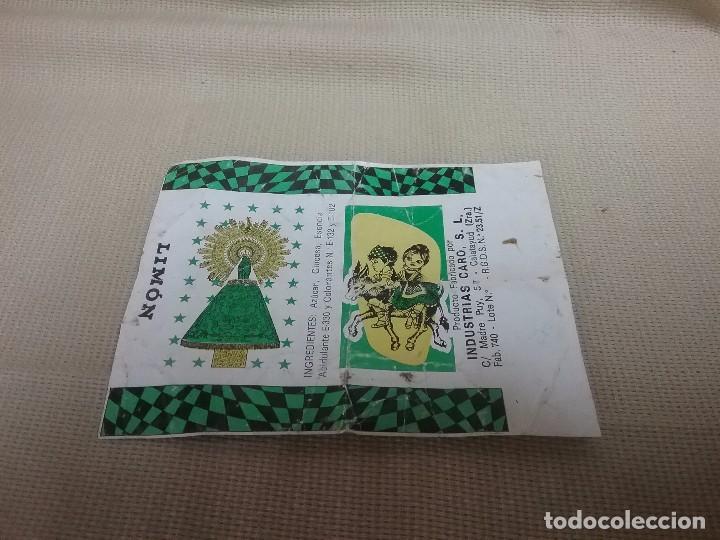 Etiquetas antiguas: PAPEL ENVOLTORIO ETIQUETA CARAMELO ADOQUIN DEL PILAR - VIRGEN DEL PILAR DE ZARAGOZA