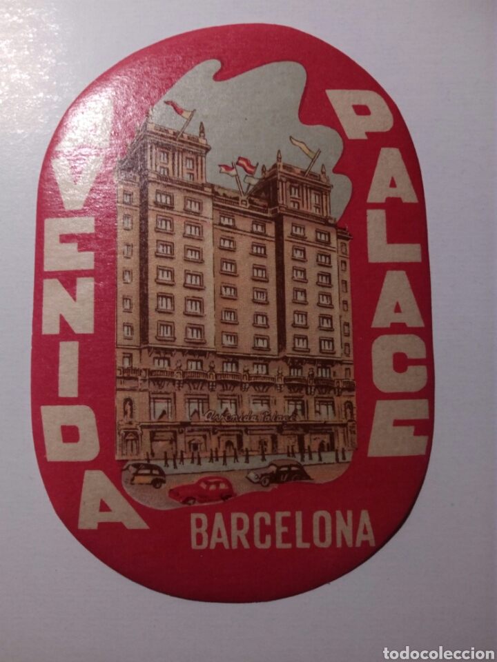 Etiquetas antiguas: Etiqueta Hotel Avenida Palace - Barcelona - Espa&ntilde;a
