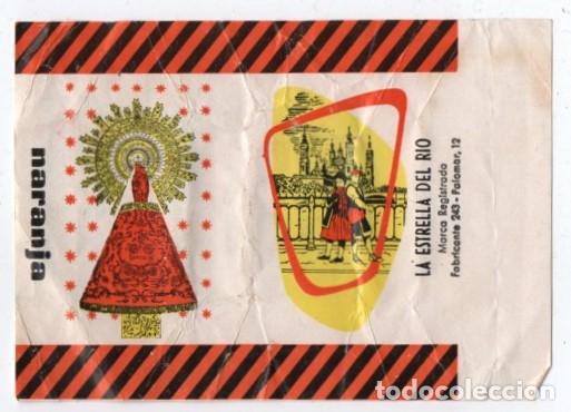 Etiquetas antigas: ENVOLTORIO DE ADOQUIN CARAMELO TIPICO ARAGONES LA ESTRELLA DEL RIO SABOR NARANJA