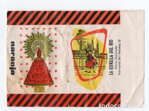 Etiquetas antigas: ENVOLTORIO DE ADOQUIN CARAMELO TIPICO ARAGONES LA ESTRELLA DEL RIO SABOR NARANJA