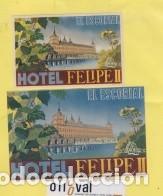 Etiquetas antiguas: ETIQUETA HOTEL EL ESCORIAL VER FORMATOS CONOZCO 3 VARIANTES EHES 11