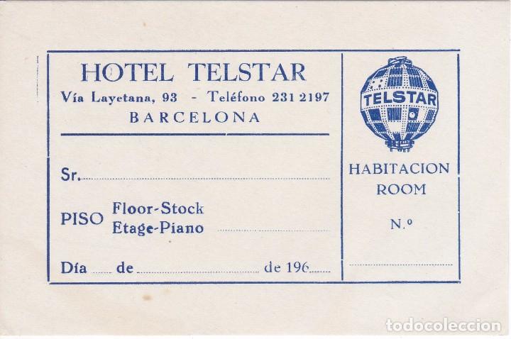 Etiquetas antiguas: ANTIGUA ETIQUETA DEL HOTEL TELSTAR DE BARCELONA