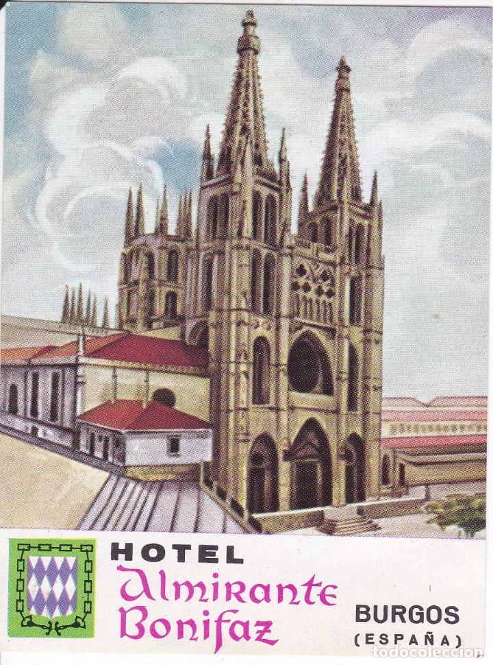 Etiquetas antiguas: ANTIGUA ETIQUETA DEL HOTEL ALMIRANTE BONIFAZ DE BURGOS