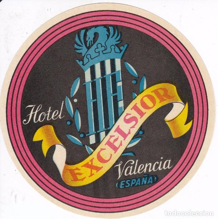 Etiquetas antiguas: ANTIGUA ETIQUETA DEL HOTEL EXCELSIOR DE VALENCIA
