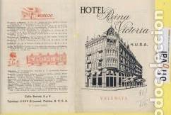 Etiquetas antiguas: ETIQUETA HOTEL FOLLETO DE RECEPCION CON PLANO Y LOCALIZACION EHES 14