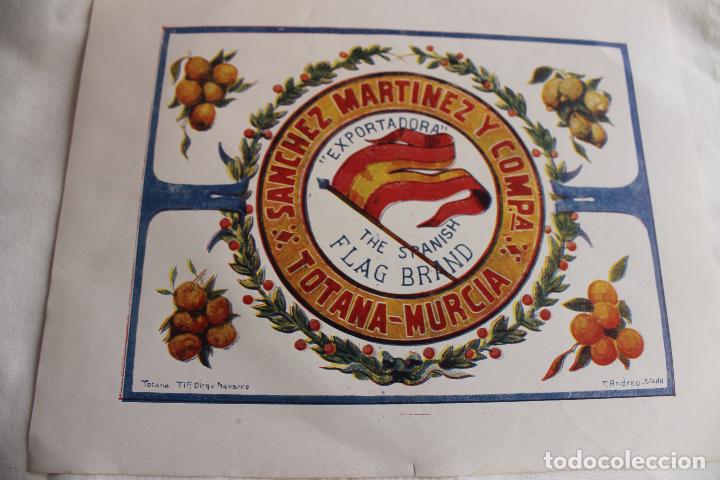 Etiquetas antiguas: ETIQUETA NARANJAS Y LIMONES SANCHEZ MARTINEZ Y COMPA&Ntilde;IA, TOTANA MURCIA
