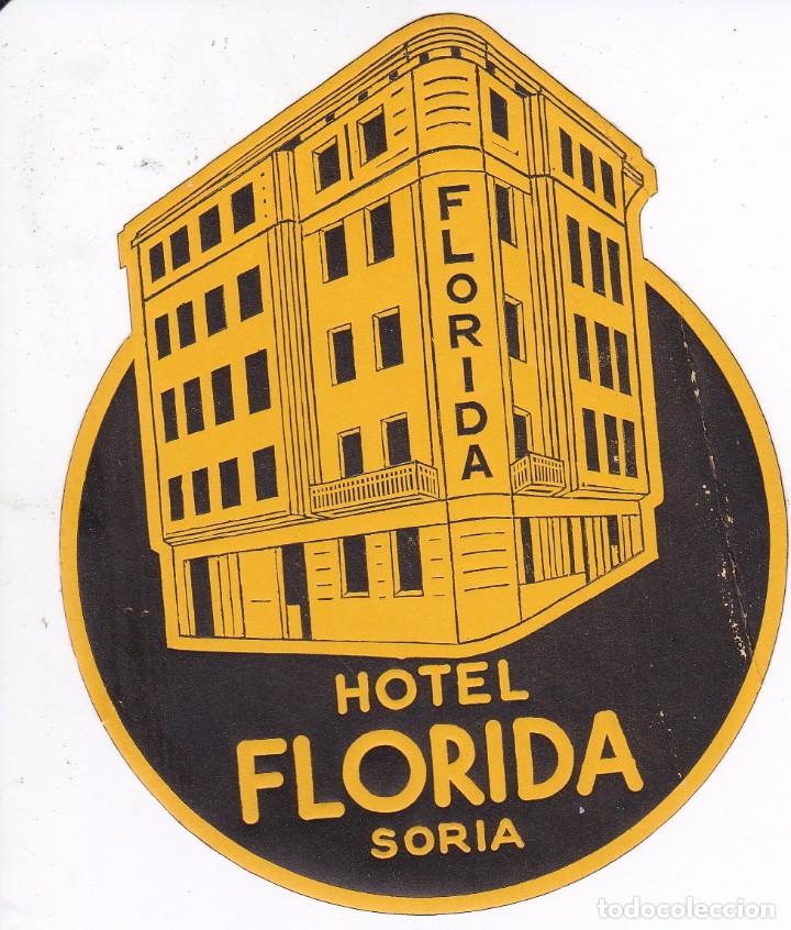 Etiquetas antiguas: ANTIGUA ETIQUETA DEL HOTEL FLORIDA DE SORIA