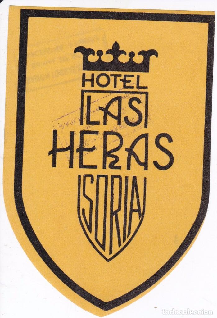 Etiquetas antiguas: ANTIGUA ETIQUETA DEL HOTEL LAS ERAS DE SORIA