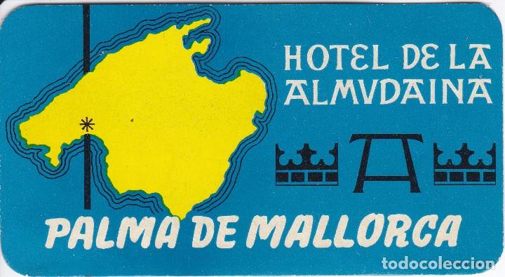 Etiquetas antiguas: ANTIGUA ETIQUETA DEL HOTEL DE LA ALMUDAINA DE PALMA DE MALLORCA