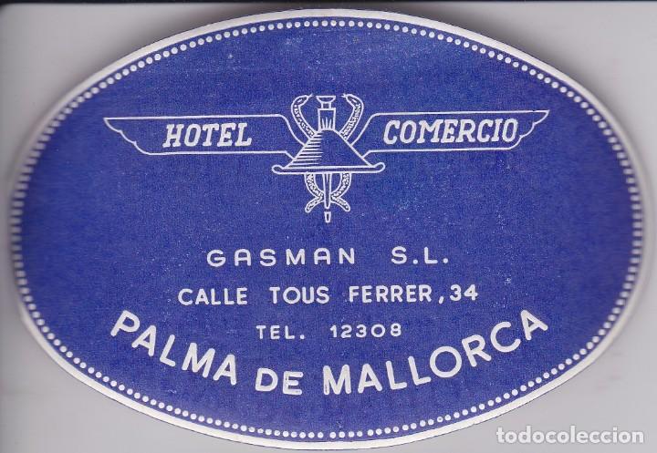 Etiquetas antiguas: ANTIGUA ETIQUETA DEL HOTEL COMERCIO DE PALMA DE MALLORCA