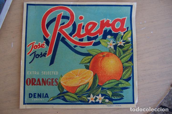 Old Labels: etiquetas naranjas ver